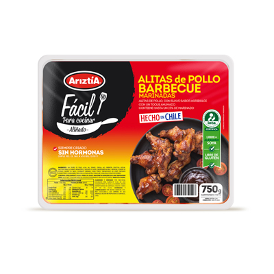 Alitas de pollo barbecue 750gr