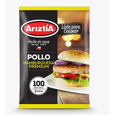 Hamburguesa de pollo Premium 100gr