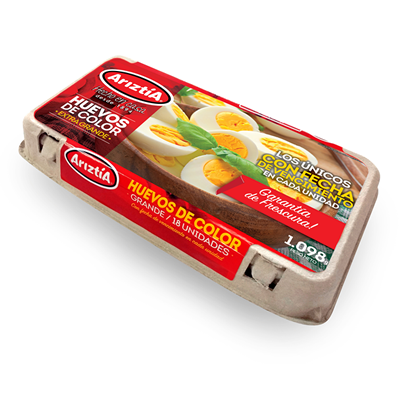Huevos de color 18 unidades