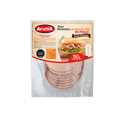 Pechuga acaramelada de pollo 150gr (laminado)