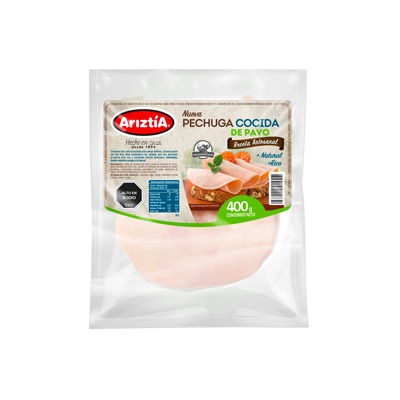 Pechuga cocida de pavo 400gr (laminado)